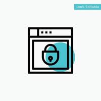 Internet Password Shield Web Security turquoise highlight circle point Vector icon