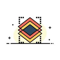 Layers Object Layer Server  Business Flat Line Filled Icon Vector Banner Template