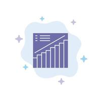 Chart Graph Analytics Presentation Sales Blue Icon on Abstract Cloud Background vector