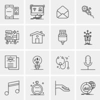 16 Universal Business Icons Vector Creative Icon Illustration to use in web and Mobile Related proje