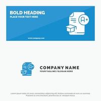 Document Cap Education Graduation A SOlid Icon Website Banner and Business Logo Template vector