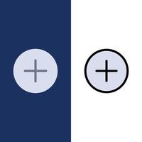 Twitter Add Contact  Icons Flat and Line Filled Icon Set Vector Blue Background