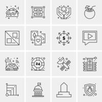 16 Universal Business Icons Vector Creative Icon Illustration to use in web and Mobile Related proje