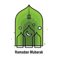 Ramadan Kareem concept banner vector illustration