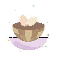 Eggs Easter Egg Spring Abstract Flat Color Icon Template vector