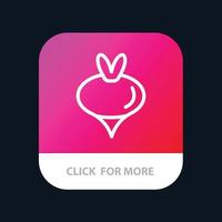 Food Turnip Vegetable Spring Mobile App Button Android and IOS Line Version vector