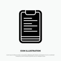 Clipboard Text Board Motivation solid Glyph Icon vector