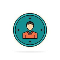 Target Employee Hr Hunting Personal Resources Resume Abstract Circle Background Flat color Icon vector