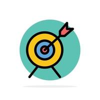 Target Aim Goal Abstract Circle Background Flat color Icon vector