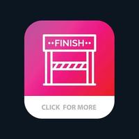 Finish Line Sport Game Mobile App Button Android and IOS Line Version vector