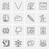 16 Universal Business Icons Vector Creative Icon Illustration to use in web and Mobile Related proje