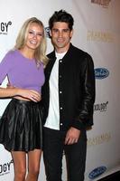 LOS ANGELES, APR 17 - Melissa Ordway, Justin Gaston at the Drake Bell s Album Release Party for Ready, Set, Go at Mixology on April 17, 2014 in Los Angeles, CA photo