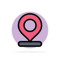 Location Map Marker Pin Abstract Circle Background Flat color Icon vector