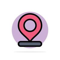 Location Map Marker Pin Abstract Circle Background Flat color Icon vector