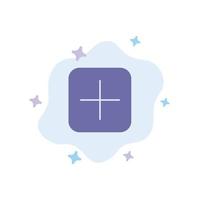 Instagram Plus Sets Upload Blue Icon on Abstract Cloud Background vector