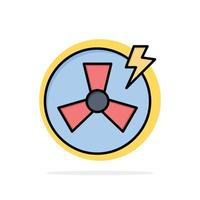 Fan Power Energy Factory Abstract Circle Background Flat color Icon vector