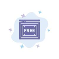 acceso gratuito a la tecnología de internet icono azul gratis en el fondo abstracto de la nube vector