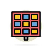 Panel Solar Construction Abstract Circle Background Flat color Icon vector