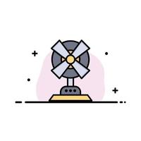 Electric Fan Home Machine Business Logo Template Flat Color vector