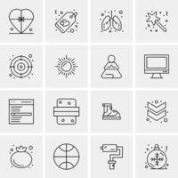 16 Universal Business Icons Vector Creative Icon Illustration to use in web and Mobile Related proje