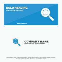 Search Research Find SOlid Icon Website Banner and Business Logo Template vector