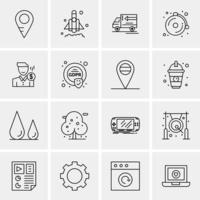 16 Universal Business Icons Vector Creative Icon Illustration to use in web and Mobile Related proje