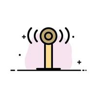 Service Signal Wifi  Business Flat Line Filled Icon Vector Banner Template