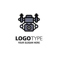 Action Camera Technology Business Logo Template Flat Color vector