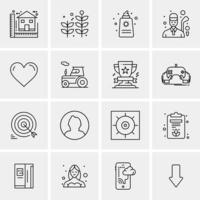 16 Universal Business Icons Vector Creative Icon Illustration to use in web and Mobile Related proje