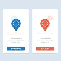 Add Pin Location Map  Blue and Red Download and Buy Now web Widget Card Template vector