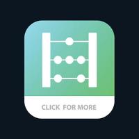 botón de la aplicación móvil de matemáticas de educación de ábaco versión de glifo de android e ios vector