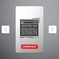 Control. controller. midi. studio. sound Glyph Icon vector