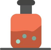 Lab Test Science Bottle  Flat Color Icon Vector icon banner Template