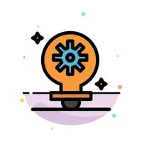 Bulb Light Setting Gear Abstract Flat Color Icon Template vector