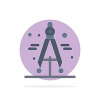 Compass Divider Science Abstract Circle Background Flat color Icon vector