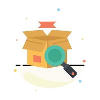 Box Search Online Search E Shopping Abstract Flat Color Icon Template vector