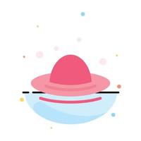 Cap Fashion Hat Spring Abstract Flat Color Icon Template vector