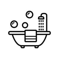 bathtub icon vector design template