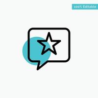 chat favorito mensaje estrella turquesa resaltar círculo punto vector icono