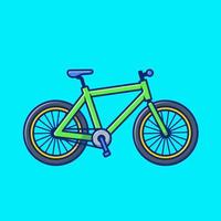 Bicycle Cartoon Vector Icon Illustration. Sport Recreation Icon Concept Isolated Premium Vector. Flat Cartoon Style