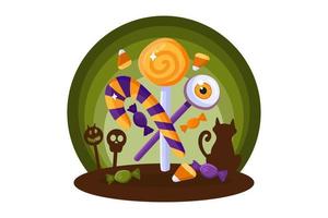 Halloween element for design with scary sweets vector