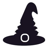 signo de silueta de sombrero de bruja para vacaciones de halloween vector