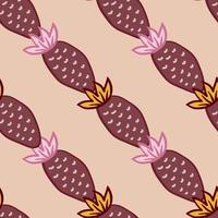 Fresas dibujadas a mano wallpaper.doodle patrón sin fisuras de fresa. telón de fondo de frutas. vector