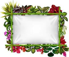 beautiful botanical frame with the bamboo vector