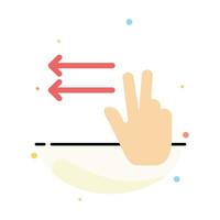 Fingers Gesture Lefts Abstract Flat Color Icon Template vector