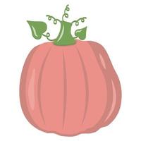 Autumn vegetable pumpkin, color vector isolated illustration icon