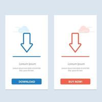 Arrow Arrows Down Download  Blue and Red Download and Buy Now web Widget Card Template vector