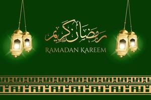 plantilla de fondo de saludo de ramadan kareem vector