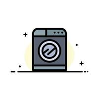 Machine Technology Washing Washing  Business Flat Line Filled Icon Vector Banner Template