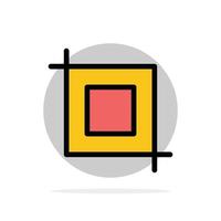 Crop Tool Transform Abstract Circle Background Flat color Icon vector